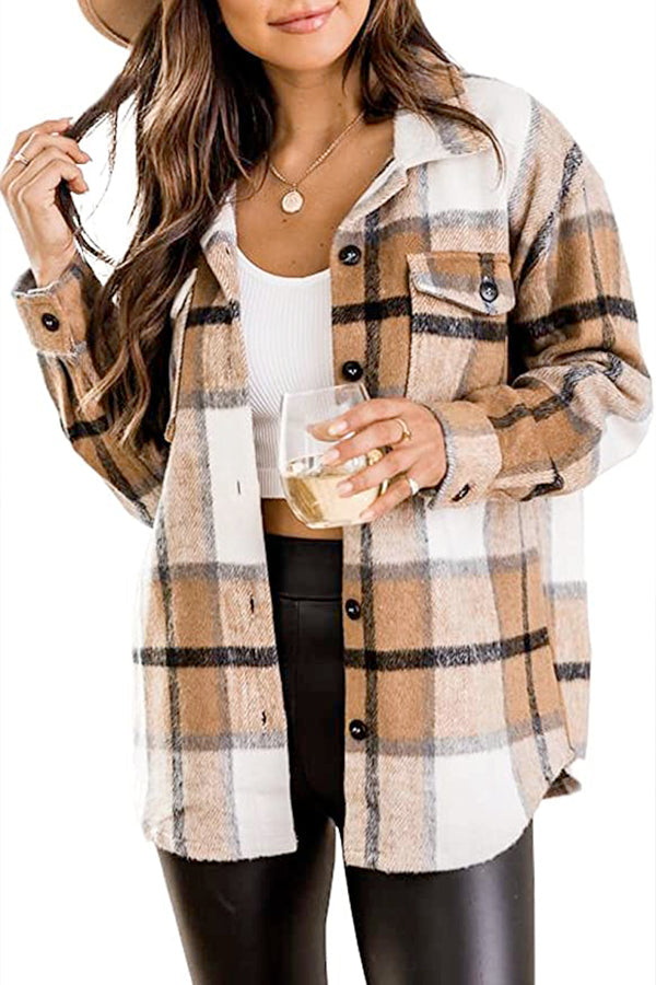 Clara - Long Sleeve Plaid Flannel