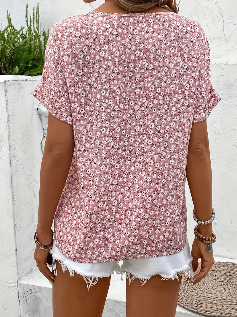 Ayessa - Floral Button-Up Blouse for Women