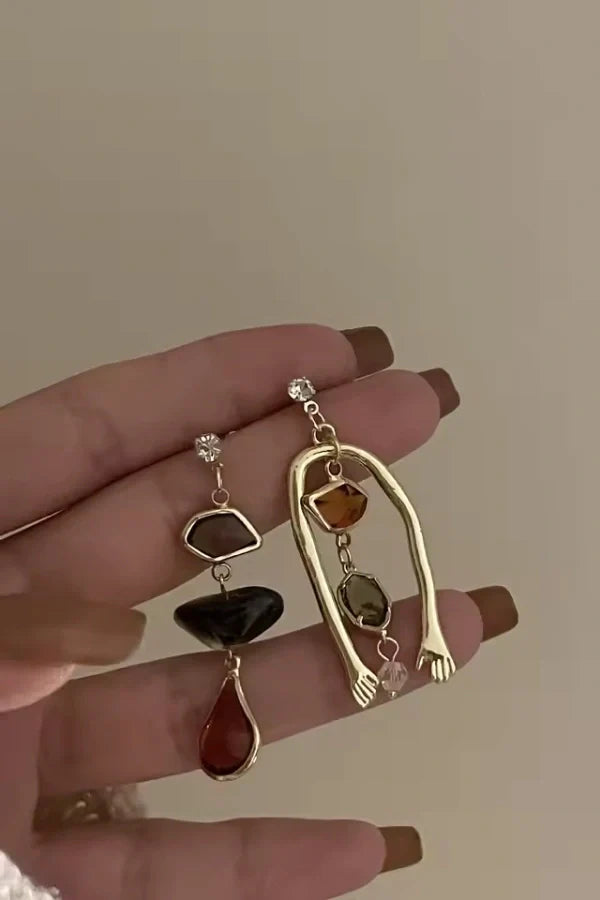 Grace - Unique Abstract Dangle Art Earrings