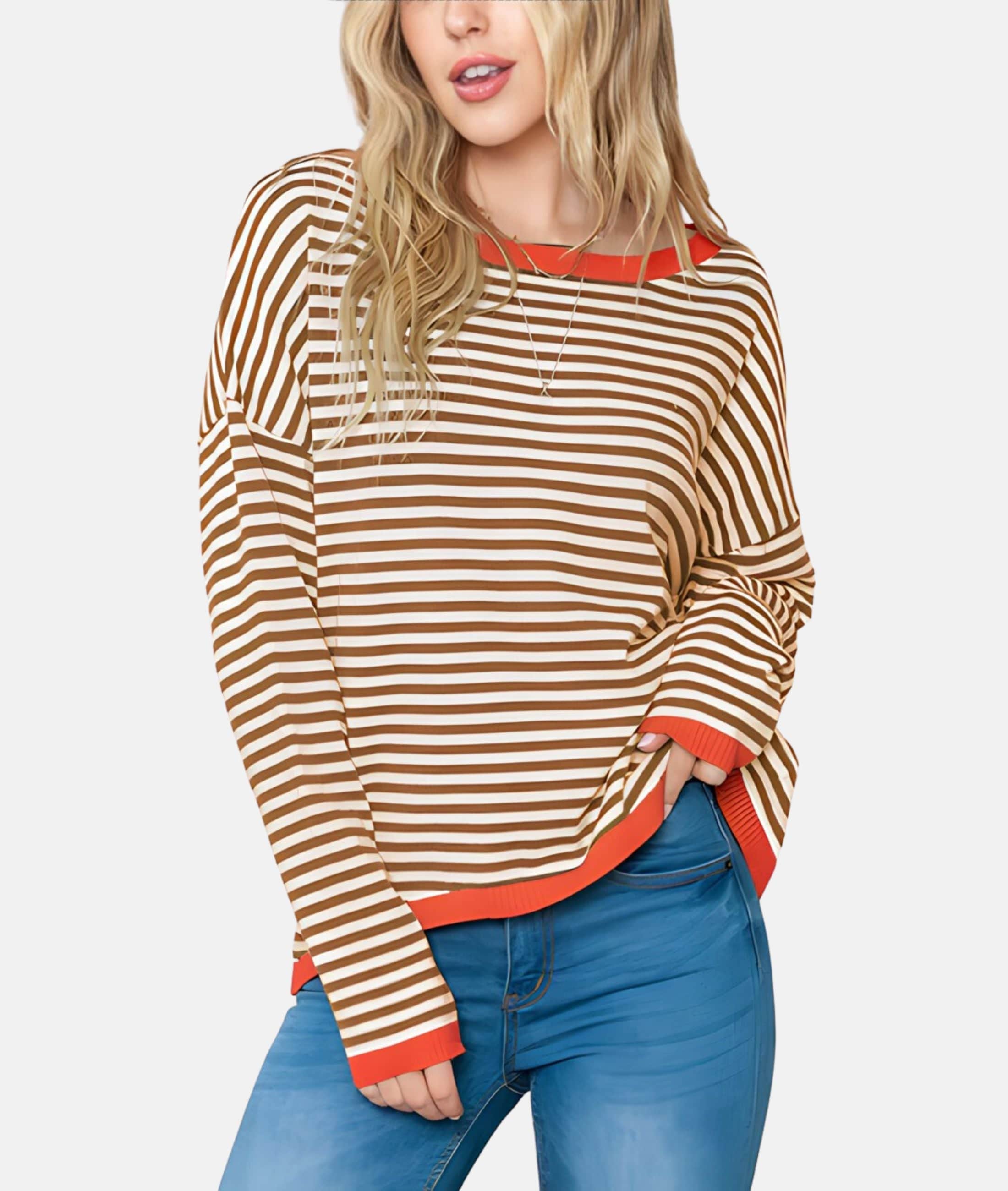 Hannah - Striped Winter Sweater Casual Cozy Wear