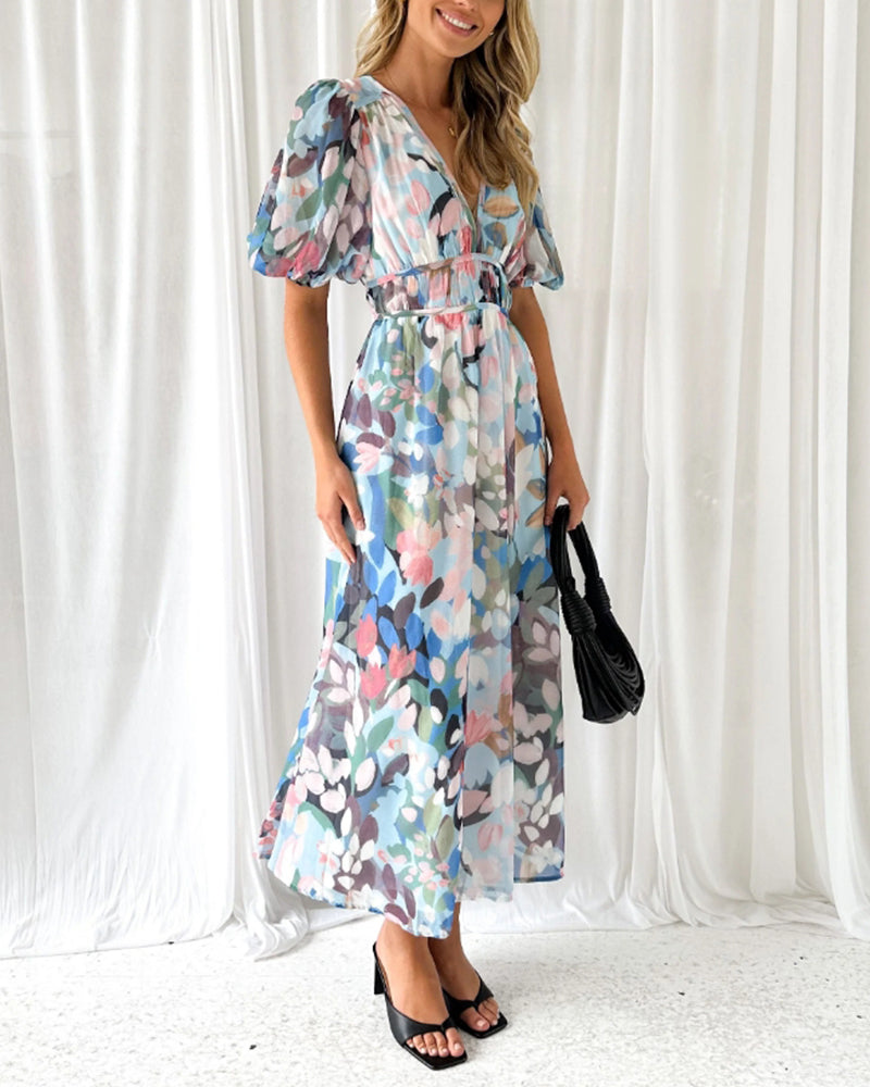 Taylor -  Elegant Floral Maxi Dress