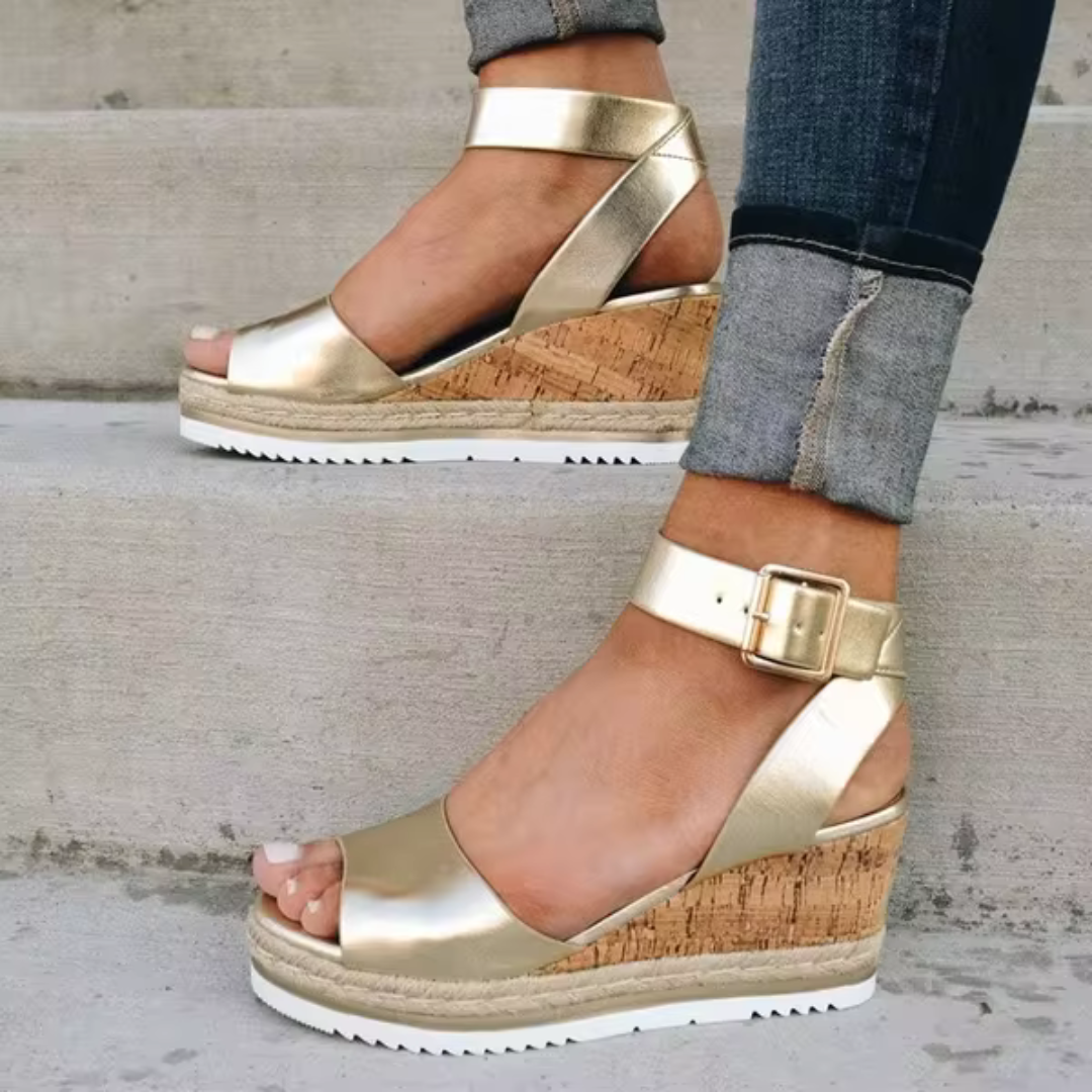 Gabriela - Chic Adjustable Wedge Sandals