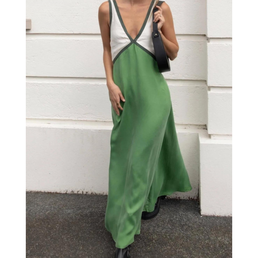 Ella - Chic Sleeveless Maxi Dress with V-Neck