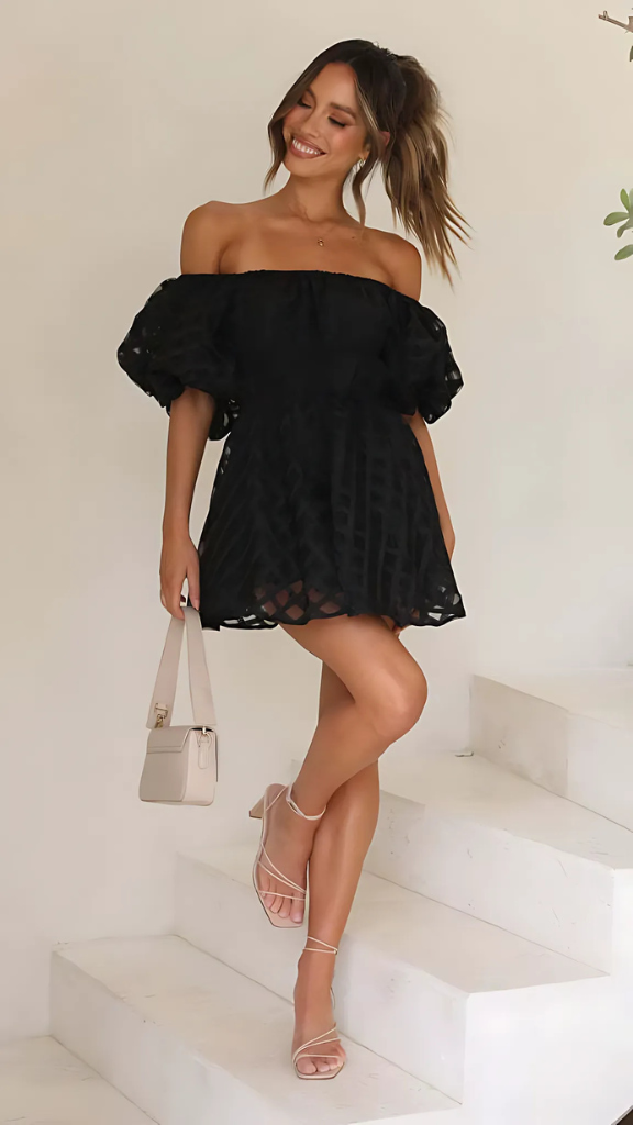 Julia - Puff Sleeve Mini Dress