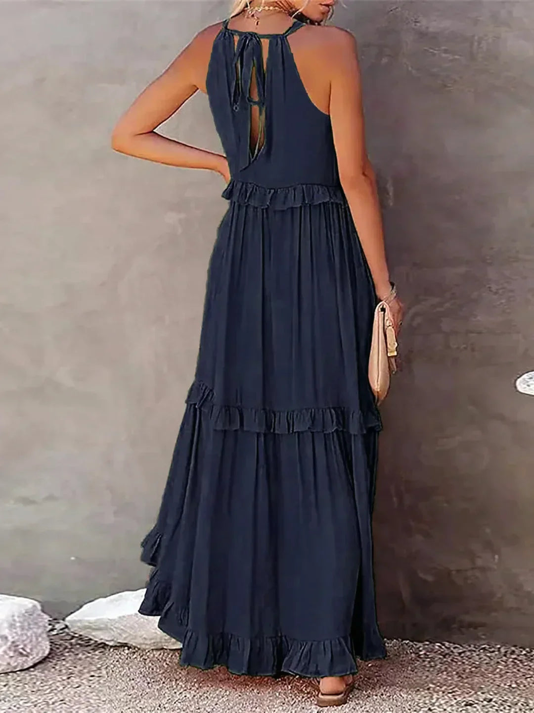 Grace - Halter Ruffle Maxi Dress for Women