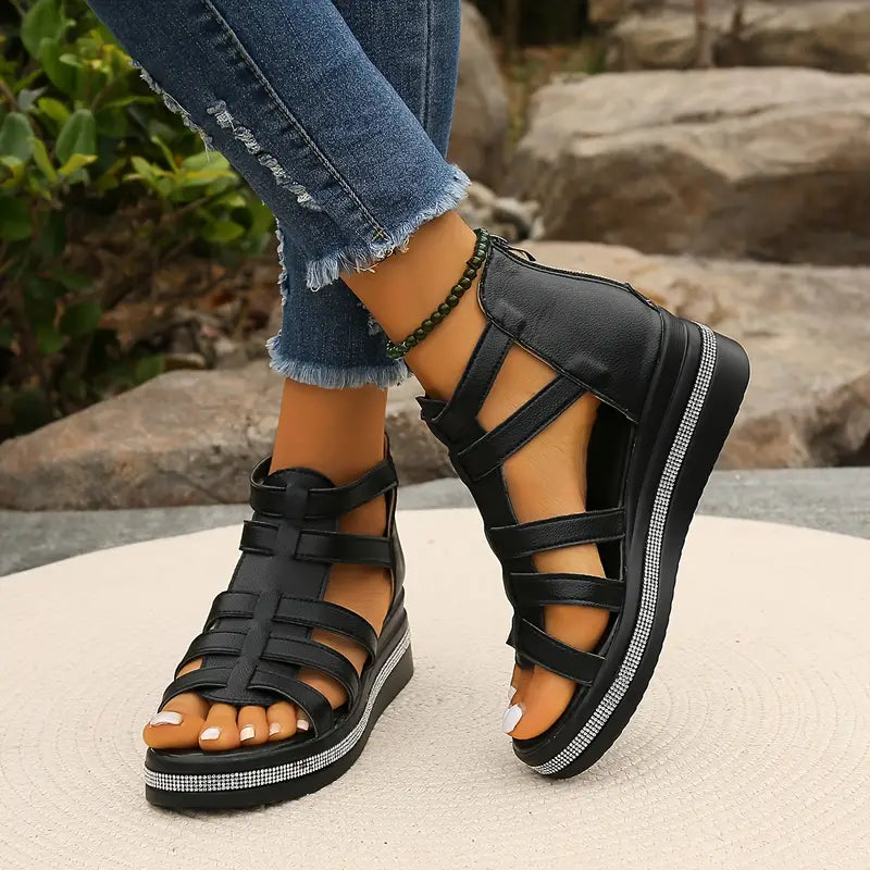 Lindsey - Elegant Wedge Sandals for Women