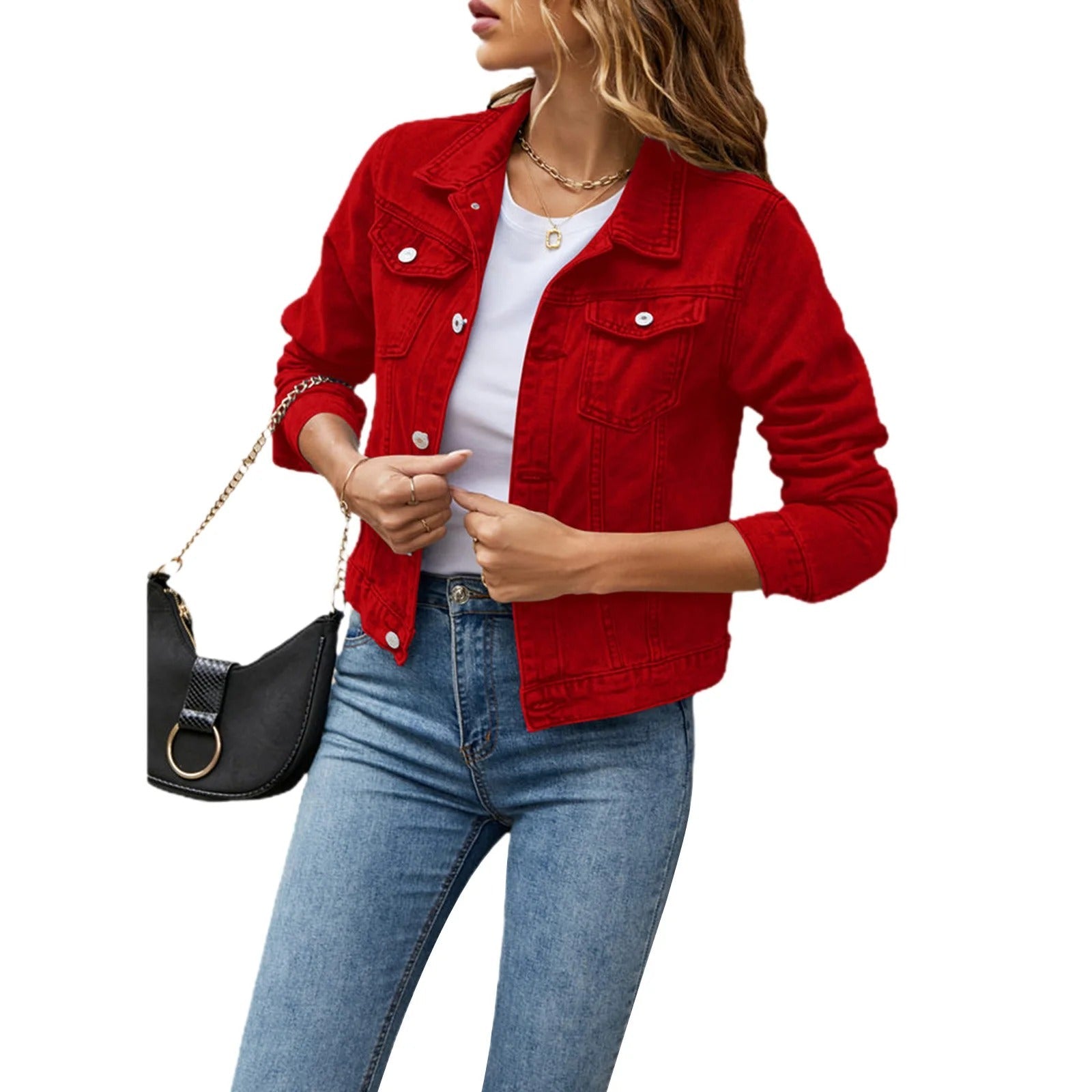 Scarlett - Denim Jacket with Buttons