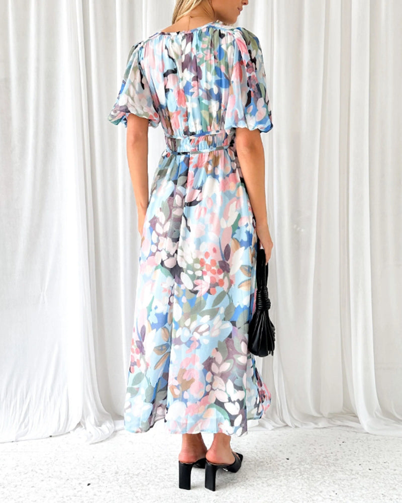 Taylor -  Elegant Floral Maxi Dress