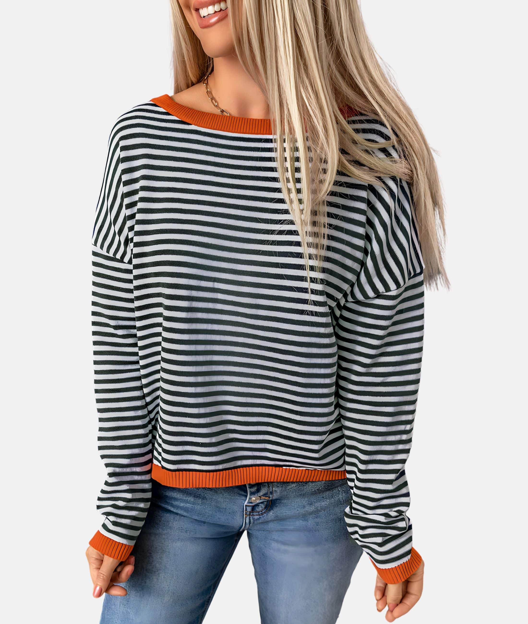 Hannah - Striped Winter Sweater Casual Cozy Wear