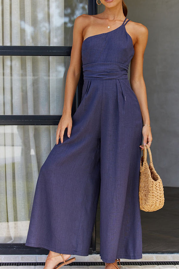 Alara - One-Shoulder Jumpsuit for Effortless Elegance