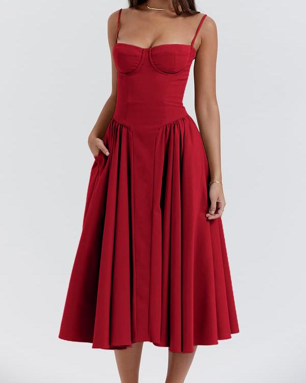 Isabel - Corset Midi Dress