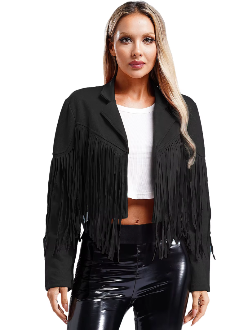 Jessie - Brown Jacket with Fringes