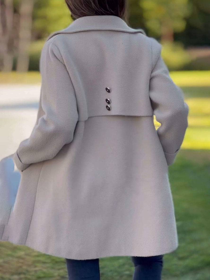 Freya - A-Line Wool-Blend Coat Elegant and Timeless for Winter