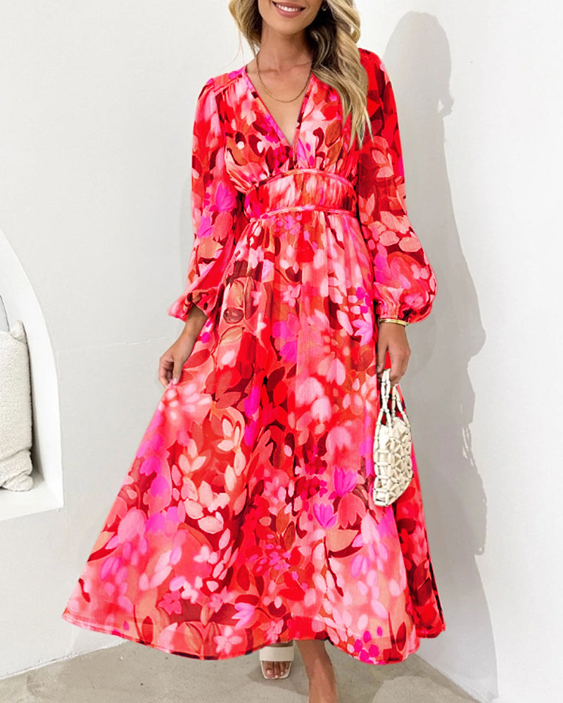 Taylor -  Elegant Floral Maxi Dress