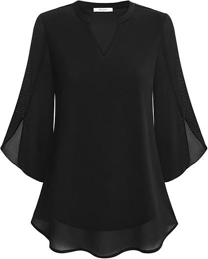 Melisa - Double Layers Chiffon Blouse