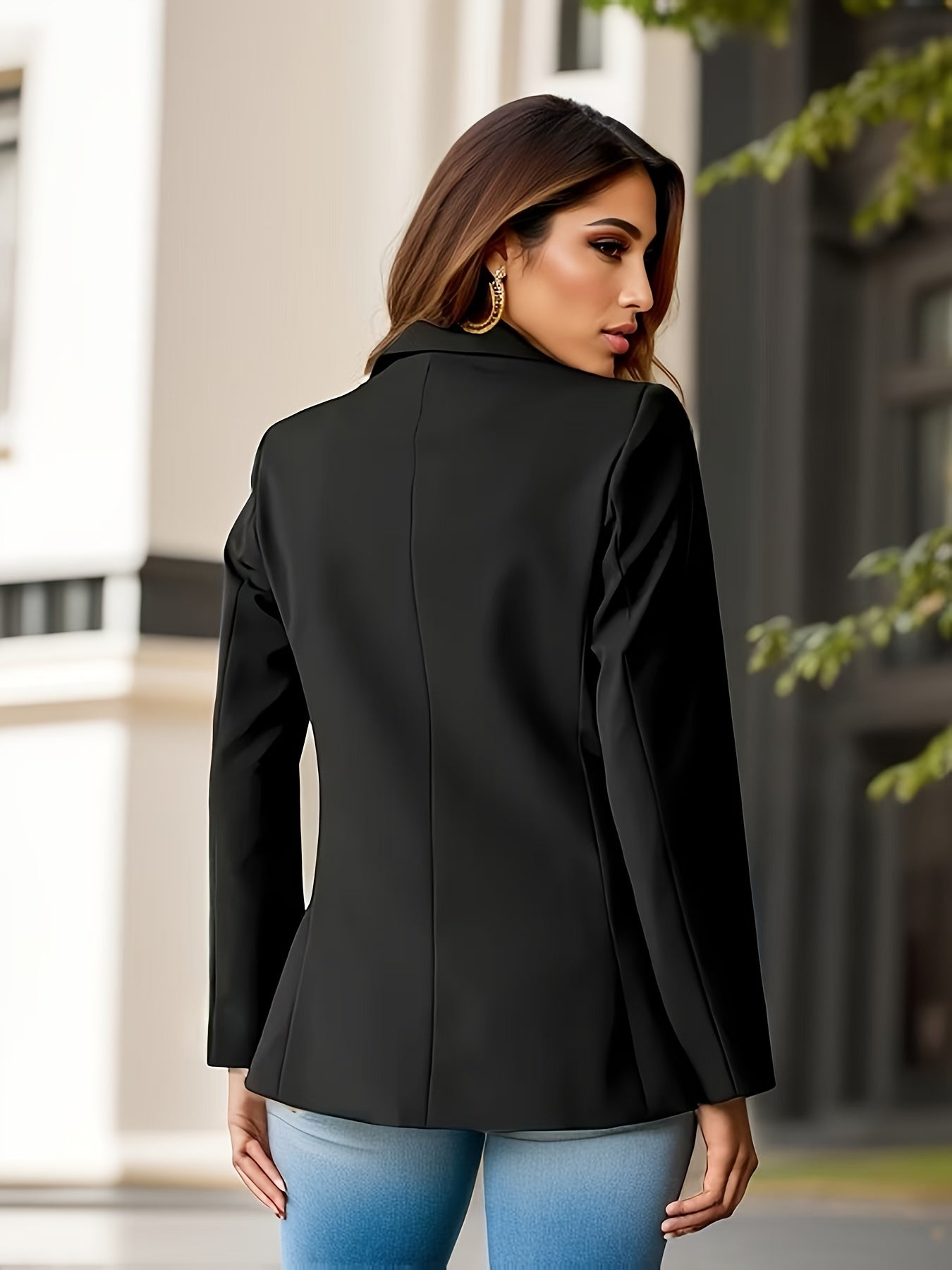 Natalie - Women's Tailored Suede-Look Blazer