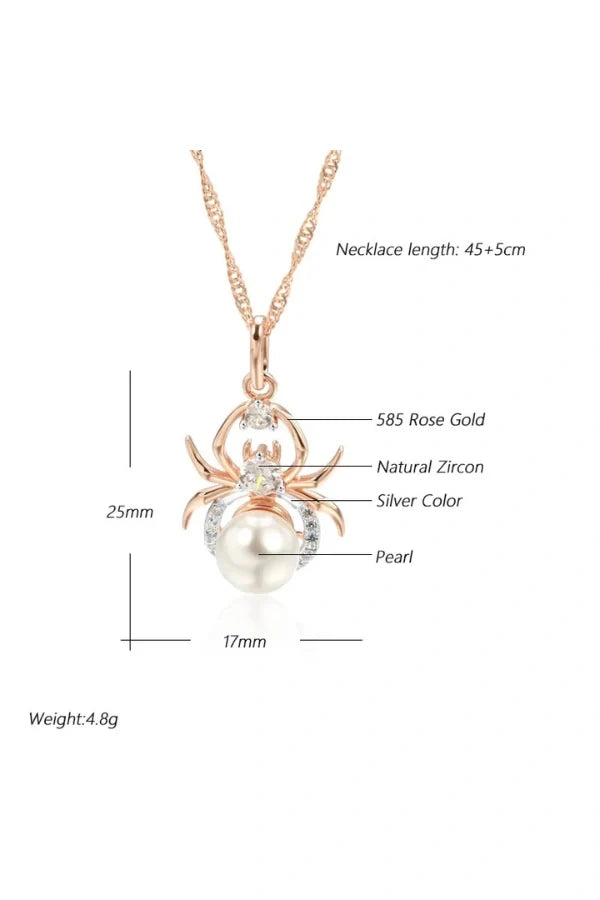 Aria - Spider Pendant Necklace Eye-Catching Piece