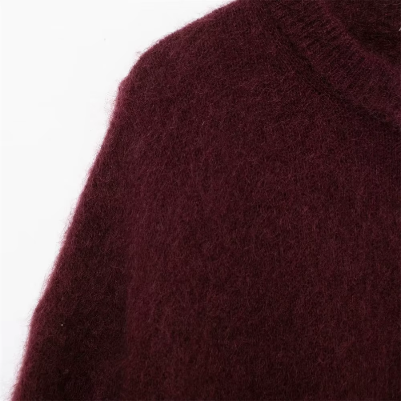 Esme - Solid Sweater with Round Neck