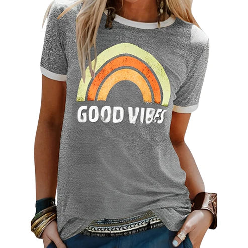 Claudia - Casual Good Vibes T Shirt