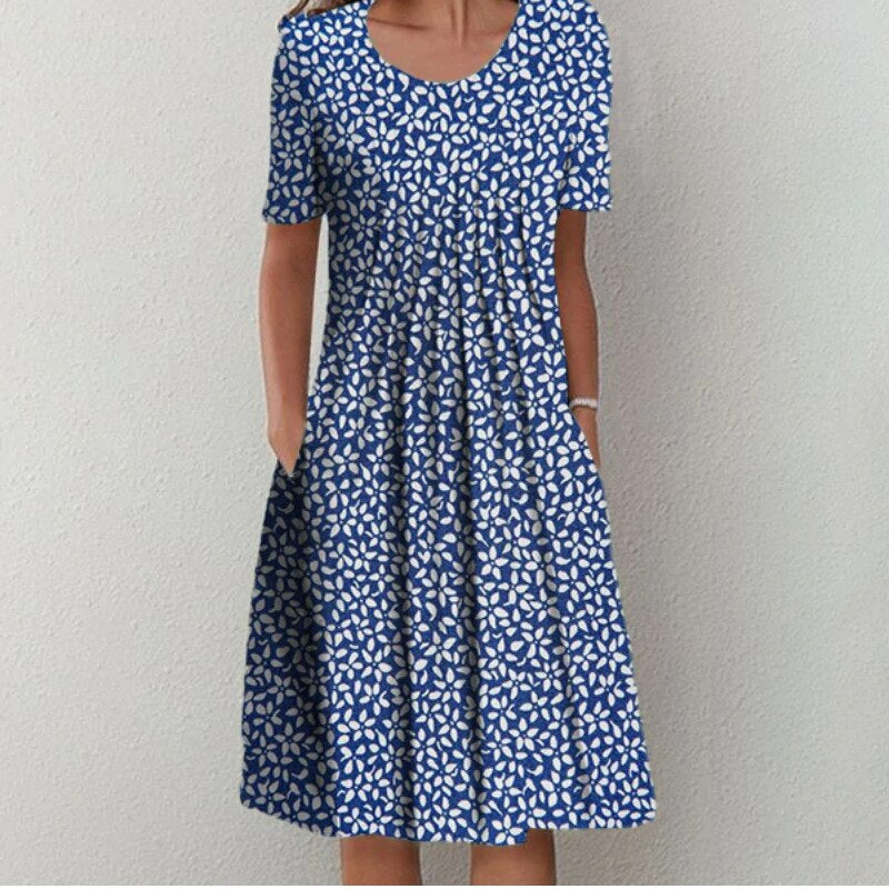 Freya - High-Quality Cotton Floral Dress For Woman