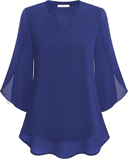 Melisa - Double Layers Chiffon Blouse