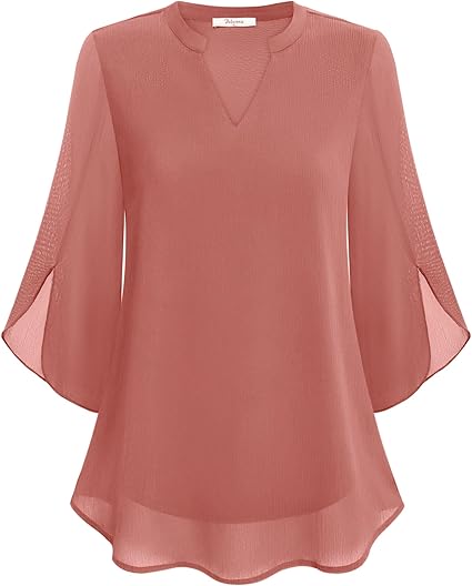 Melisa - Double Layers Chiffon Blouse