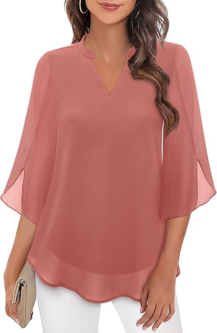 Melisa - Double Layers Chiffon Blouse