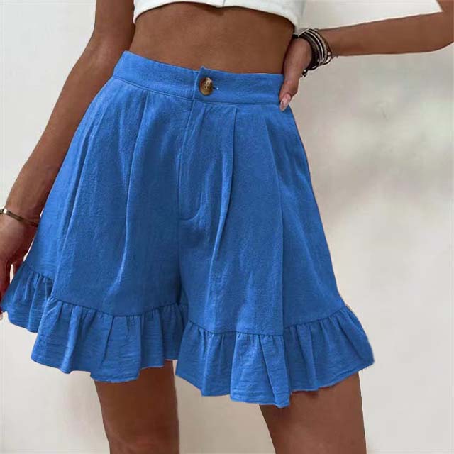 Leilani - Flowy Ruffle Hem Shorts