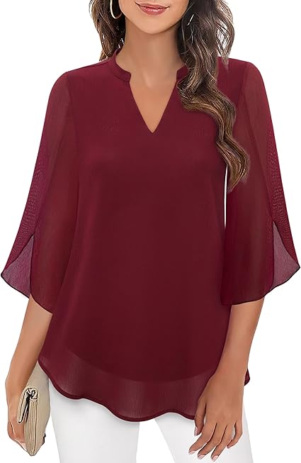 Melisa - Double Layers Chiffon Blouse