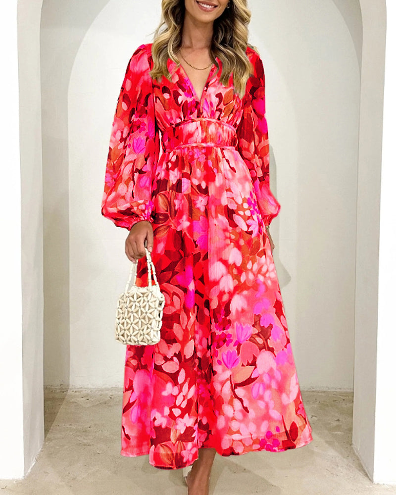 Taylor -  Elegant Floral Maxi Dress