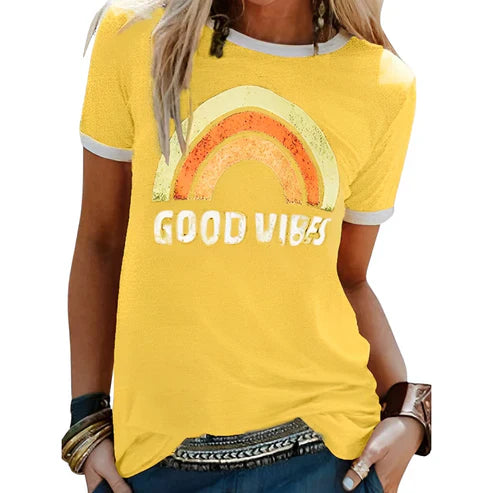 Claudia - Casual Good Vibes T Shirt