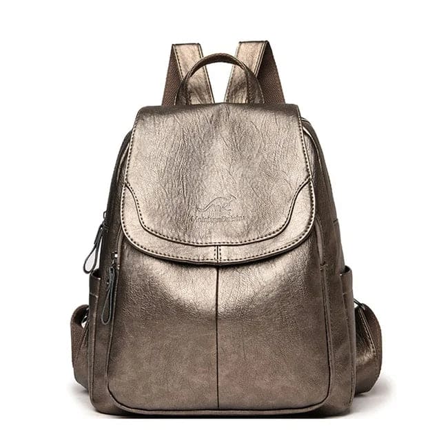 Isla - Anti-Theft PU Leather Backpack with RFID Protection and Stylish Design