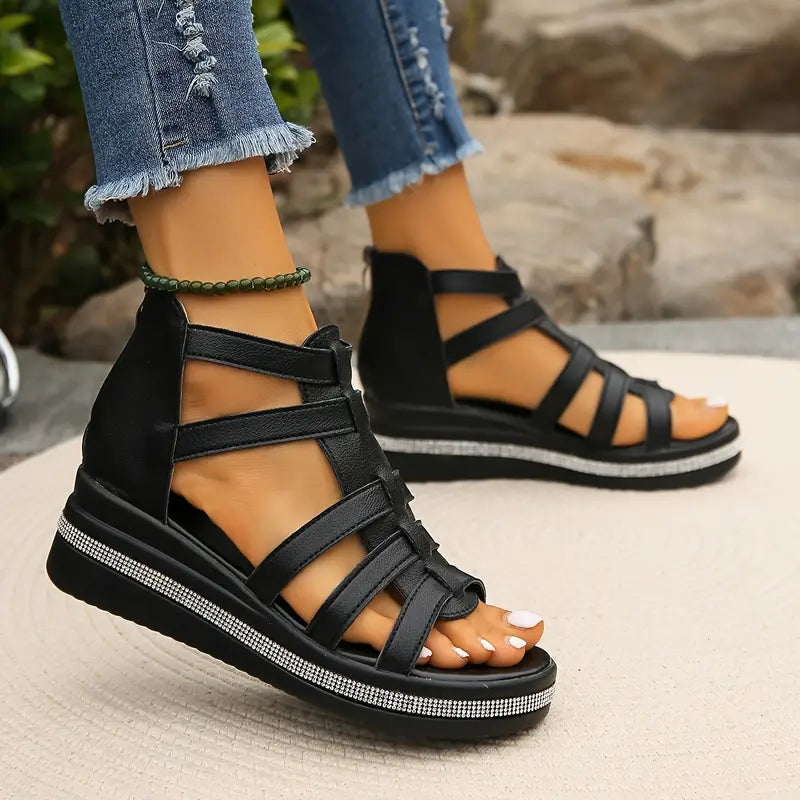 Lindsey - Elegant Wedge Sandals for Women