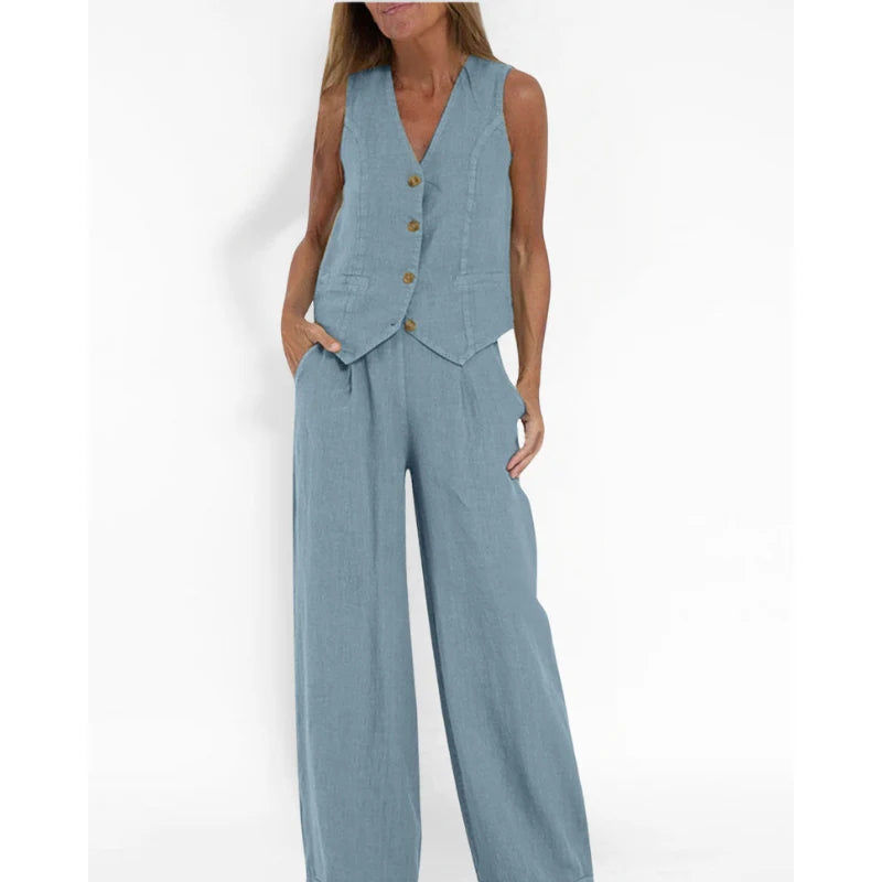 Felicity - Sleeveless Top & Trouser Set for Women
