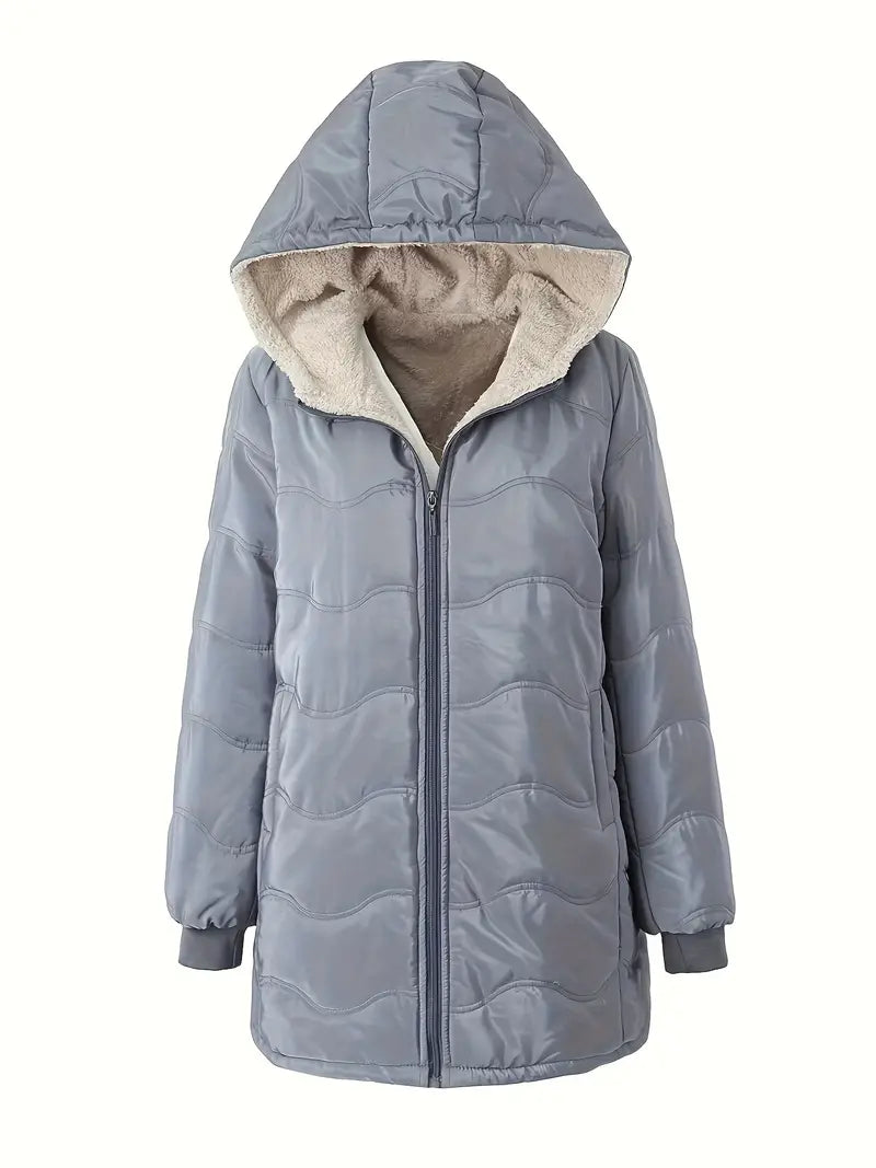 Blythe - Hooded Puffer Jacket with Fleece Lining for Ultimate Warmth