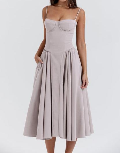 Isabel - Corset Midi Dress