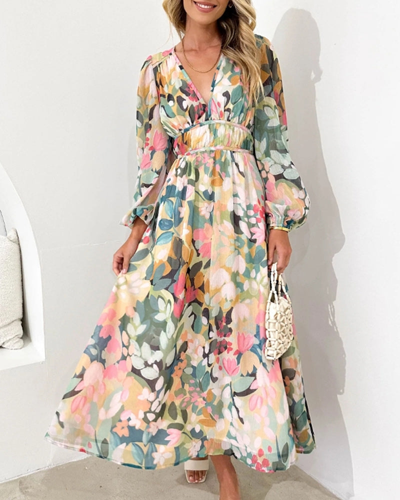 Taylor -  Elegant Floral Maxi Dress