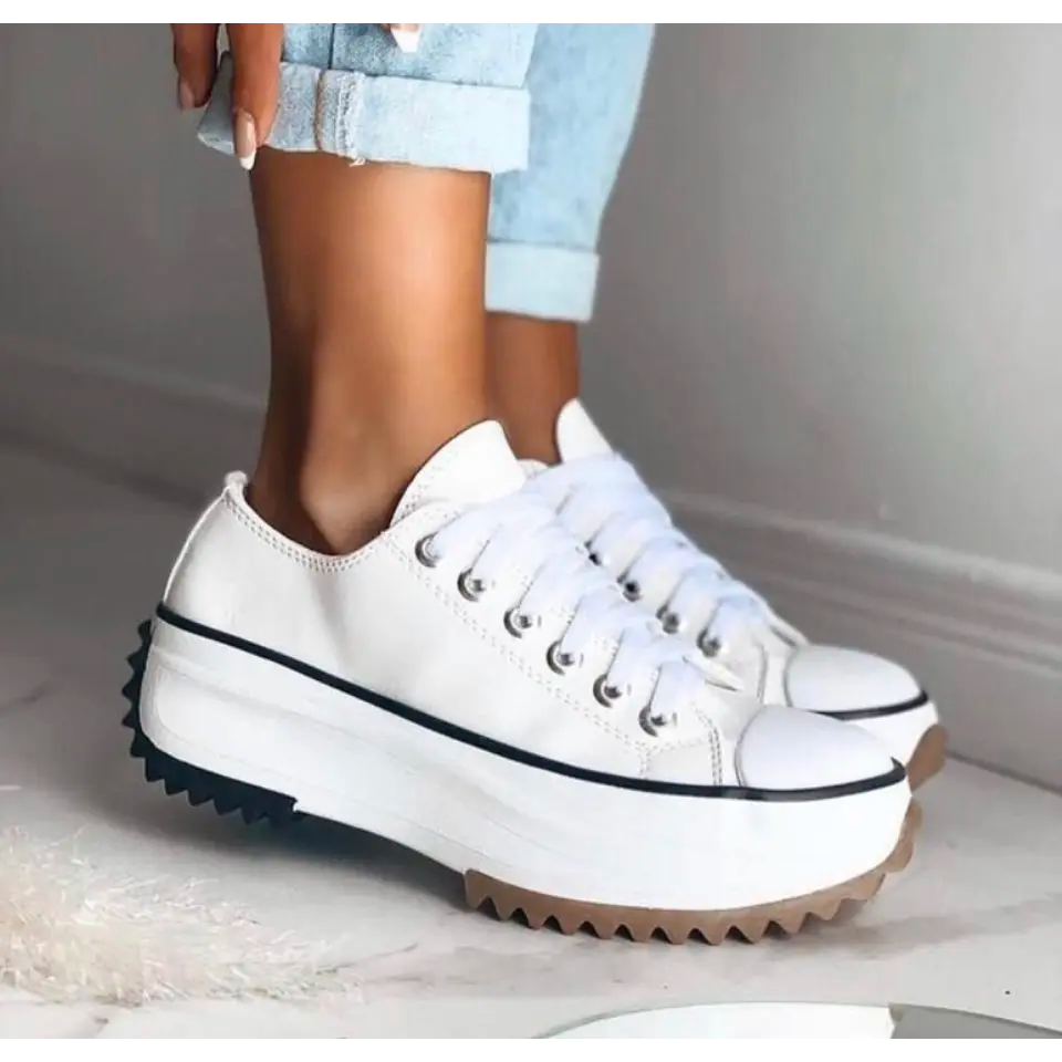 Lior - Chunky Platform Lace-Up Sneakers Unisex Leather Shoes