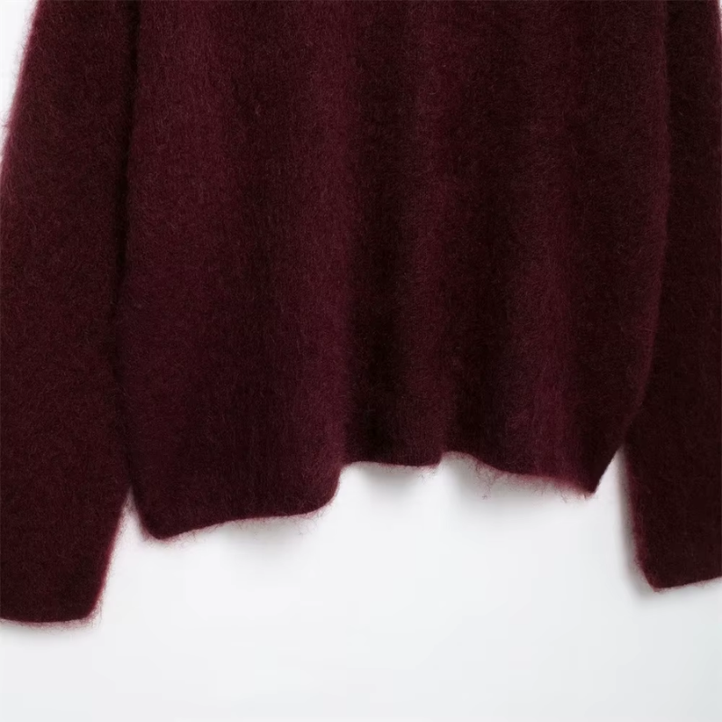 Esme - Solid Sweater with Round Neck