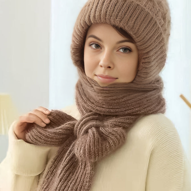 Eliza - Knitted Hat and Scarf Set for Women Cozy Warmth with Timeless Style