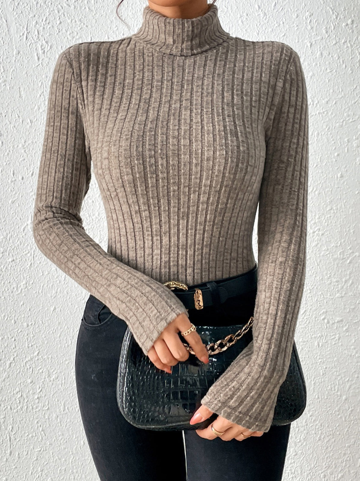 Zariah - Ribbed Turtleneck Sweater Cozy Chic and Flattering Fit