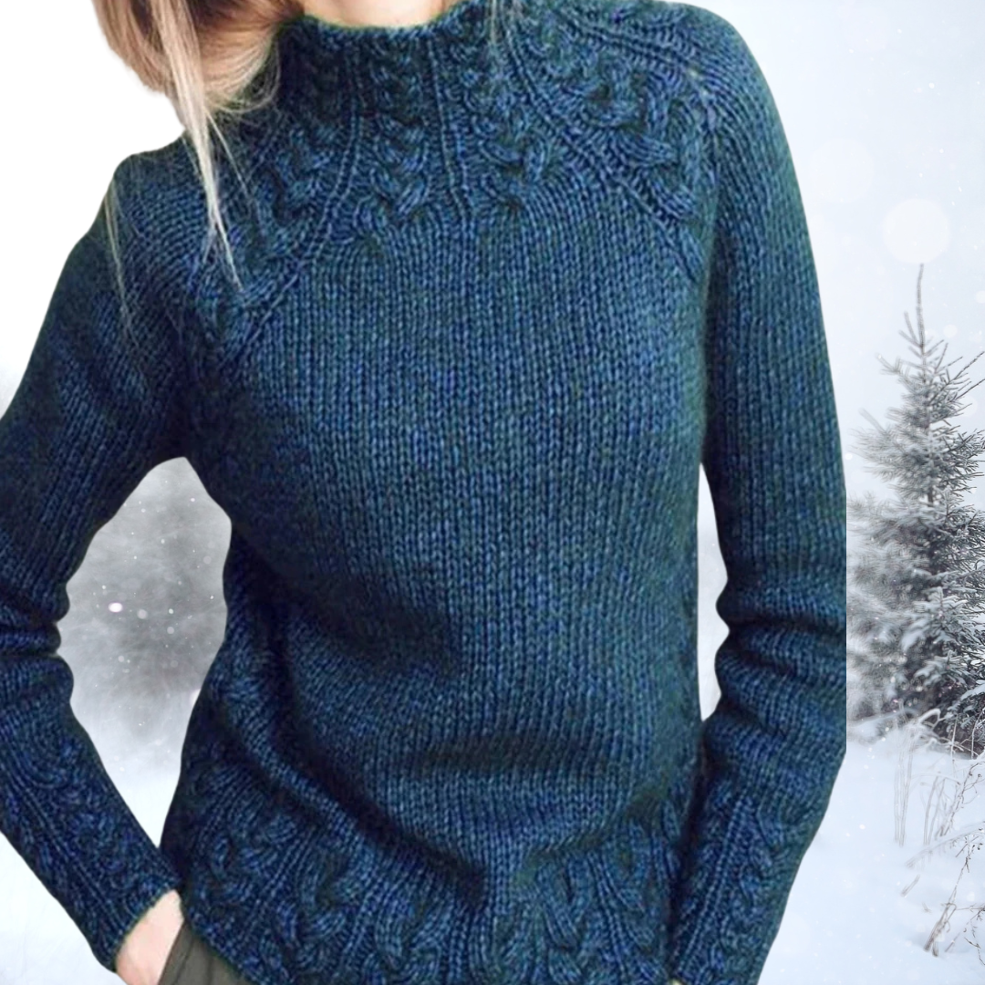 Felicity - Elegant Blue Turtleneck Sweater