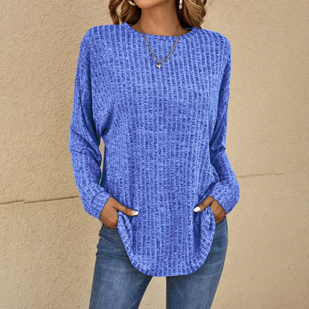 Delilah - Waffle-Knit Long Sleeve Tunic Soft Stylish and Comfortable (PLUS SIZE AVAILABLE)