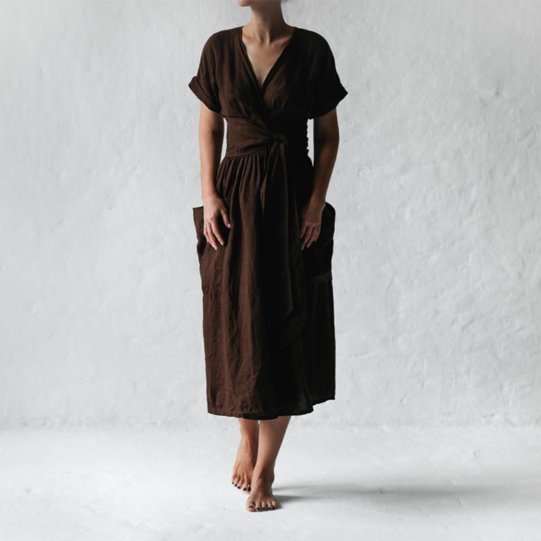Avril - Women Wrap Midi Dress