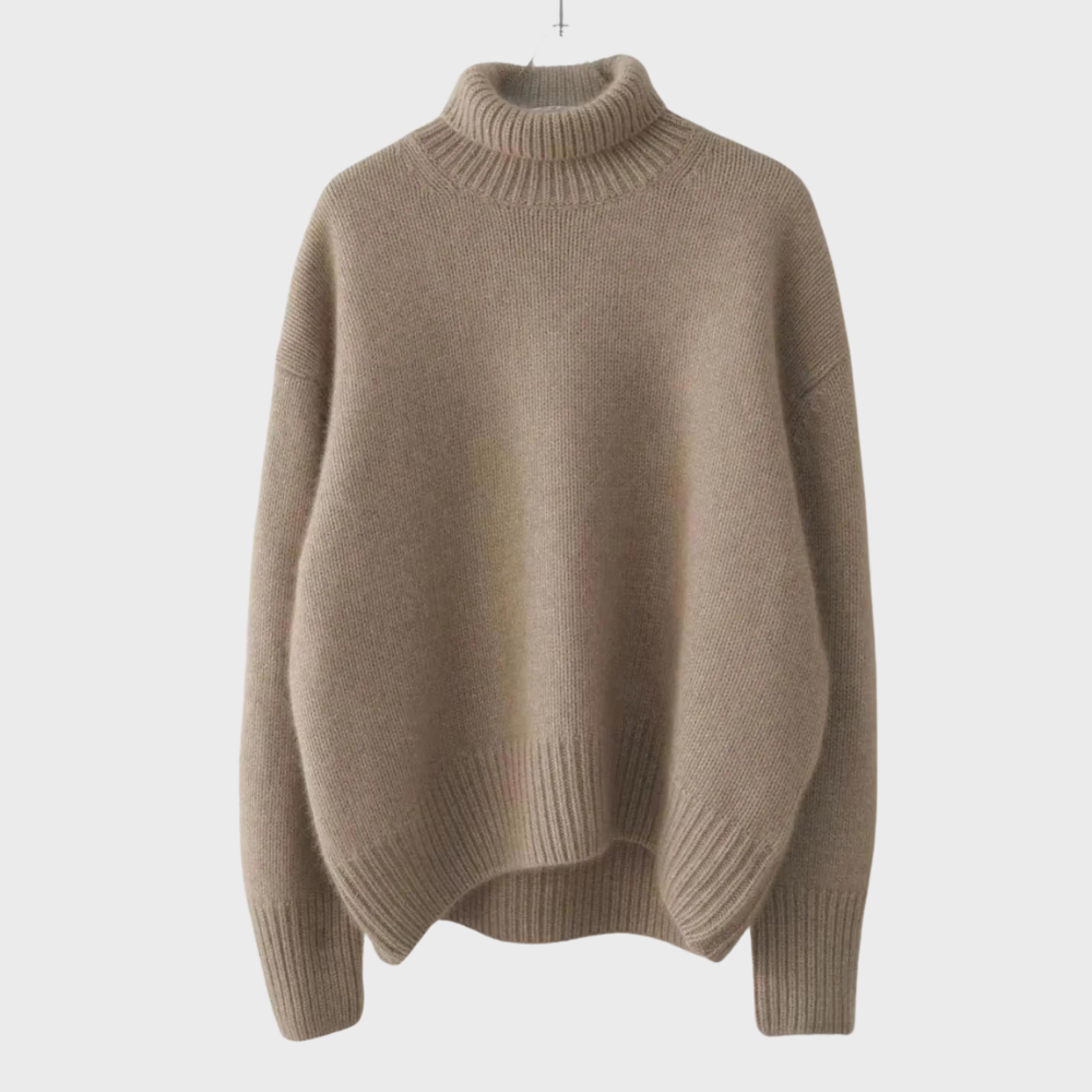 Raelie - Oversized Minimalist Turtleneck Sweater