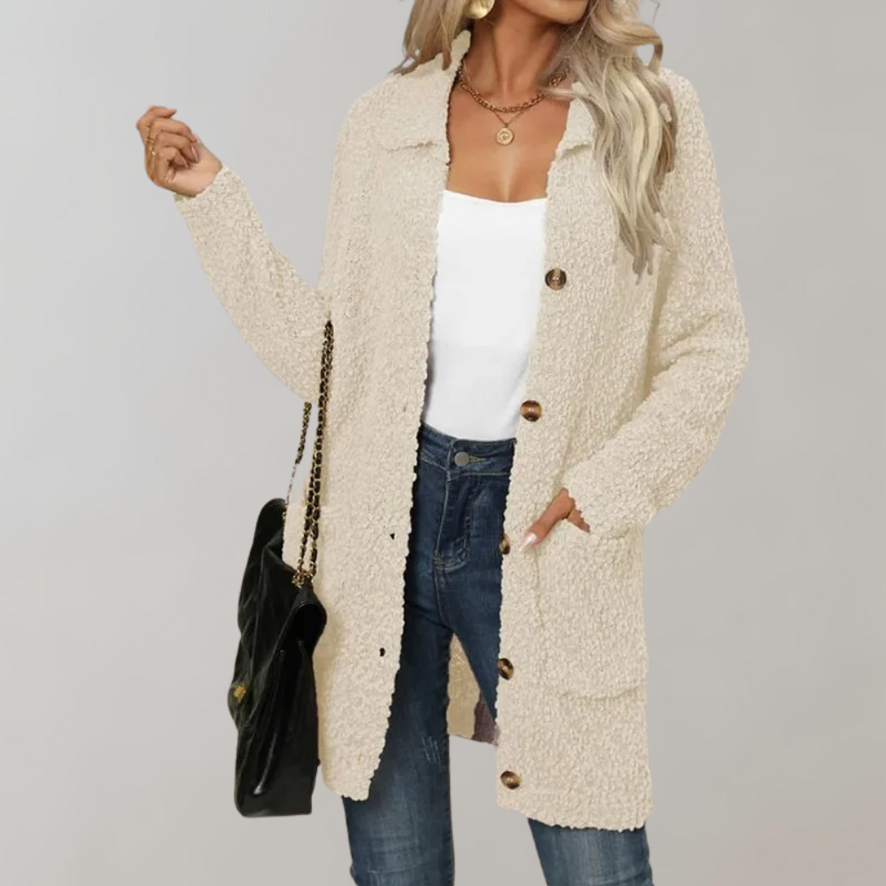 Delilah - Women's Casual Long Cardigan with Pockets