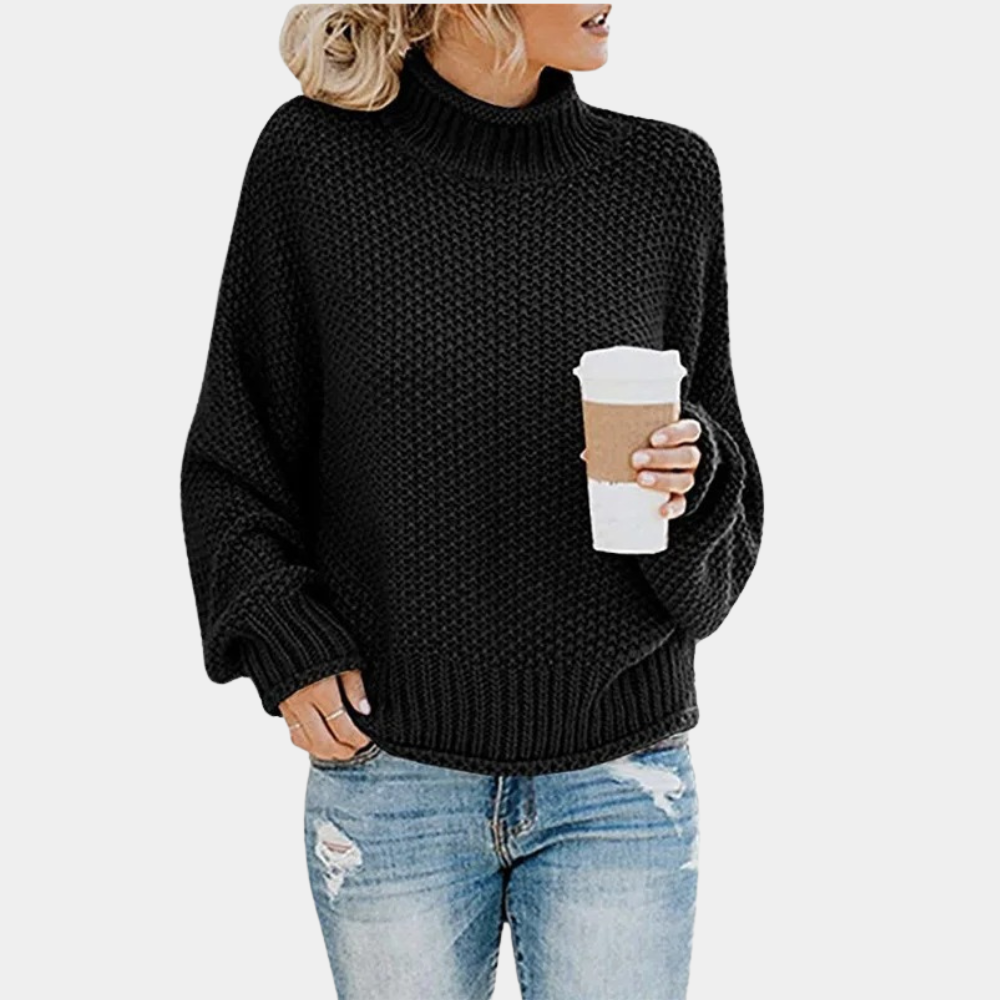 Lucia - Chunky Knit Turtleneck Warm Sweater