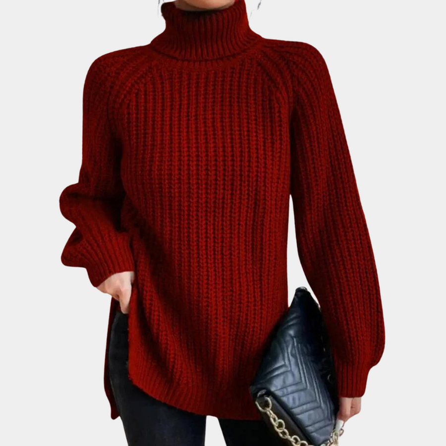 Fleur - Ribbed Turtleneck Sweater