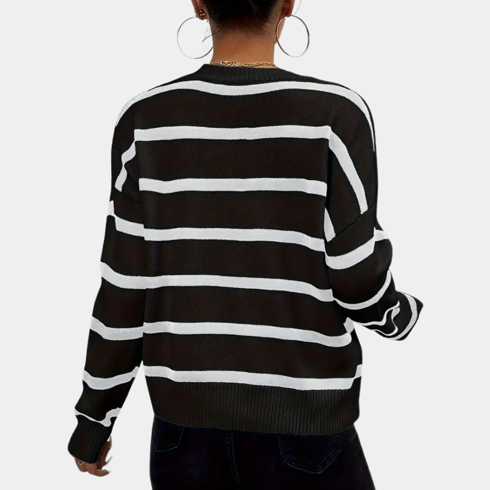 Waverly - Striped Knit Classic Sweater