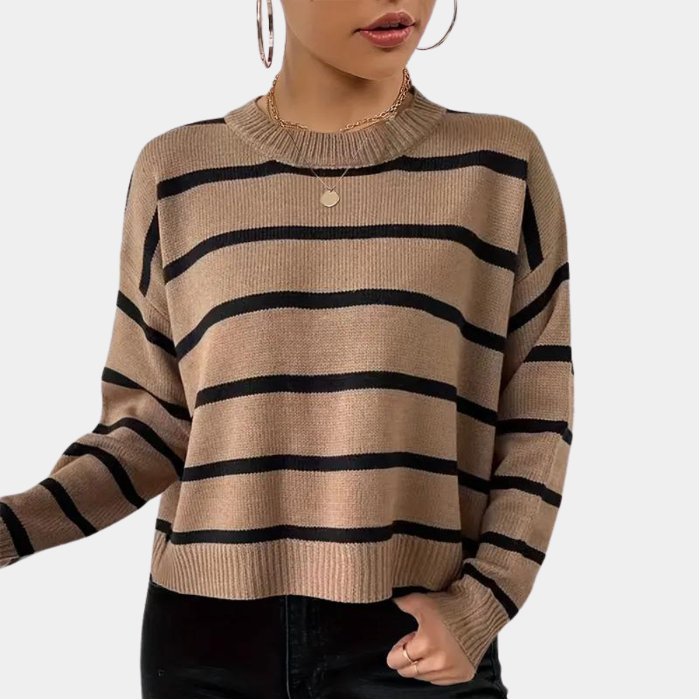 Waverly - Striped Knit Classic Sweater